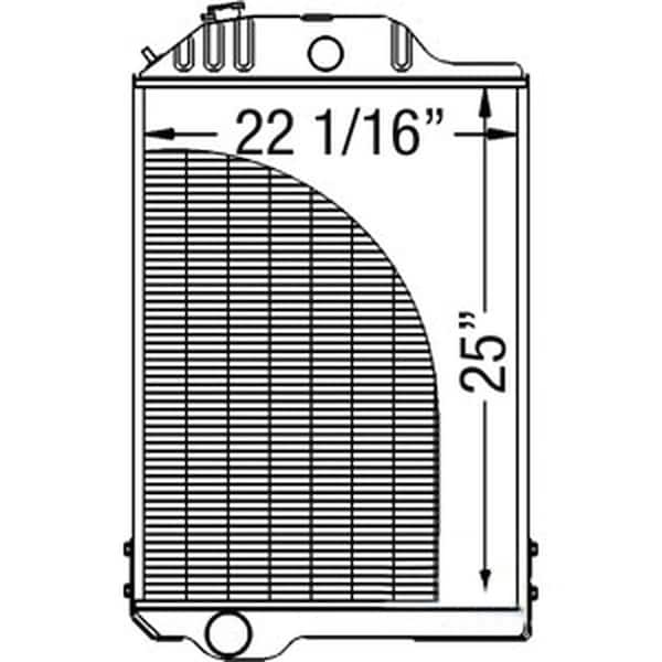 Aftermarket AR48735 New 25 H x 22062 W Tractor Radiator Fits John Deere 4320 Fits JD Trac CSO90-0089 - main